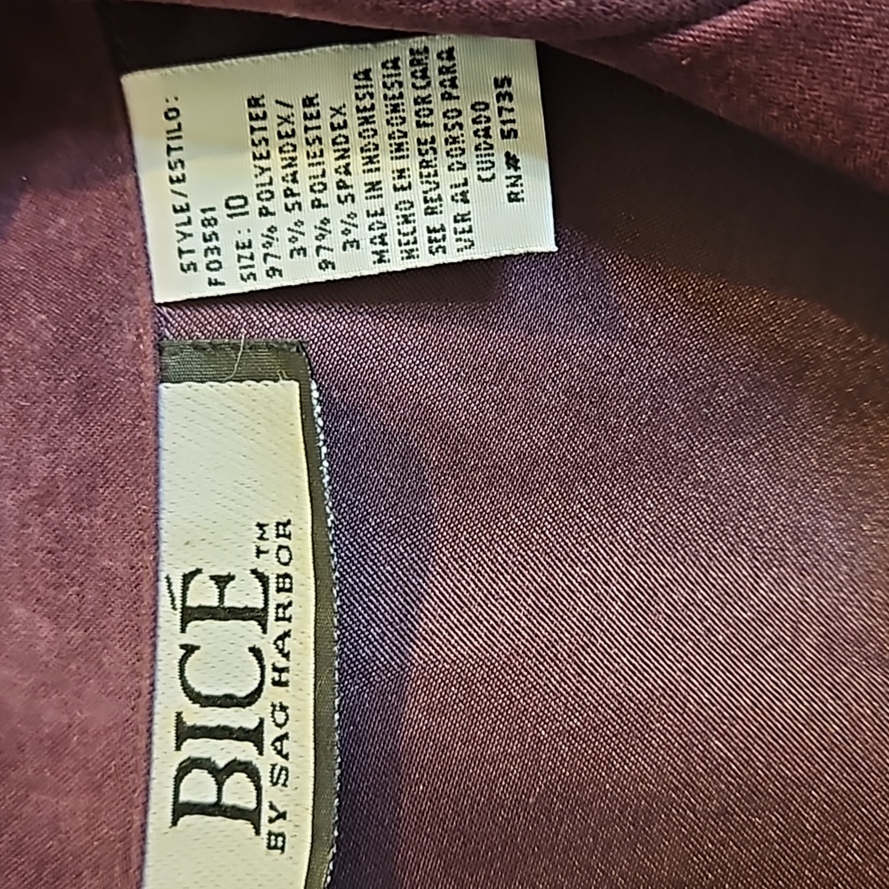 BICE BY Sag Harbor 2pc Blazer Jacket & Skirt Matching Suit Set Size 10 #W-602 - Picture 3 of 16